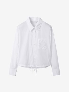 DEWL [DUEL] Embroidered Pointed String Shirt [WH] (L252PSC041)