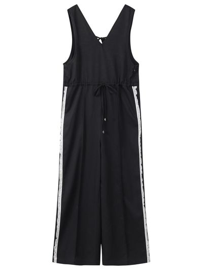 DEWL DUEL Lace Pointed Jumpsuit (L251PSE004) [Black]