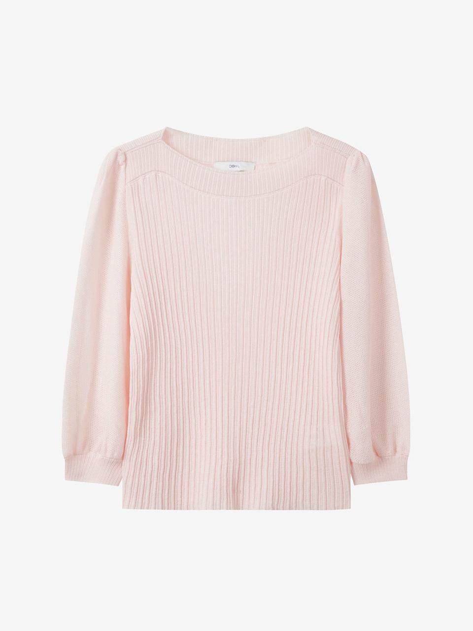 DEWL [DUEL] Round Neck 7/8 Sleeve Knit (L252KSK038)