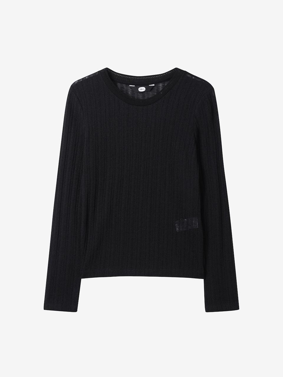 DEWL [DUEL] See-through Long Sleeve T-shirt (L252MSM036) [BK]