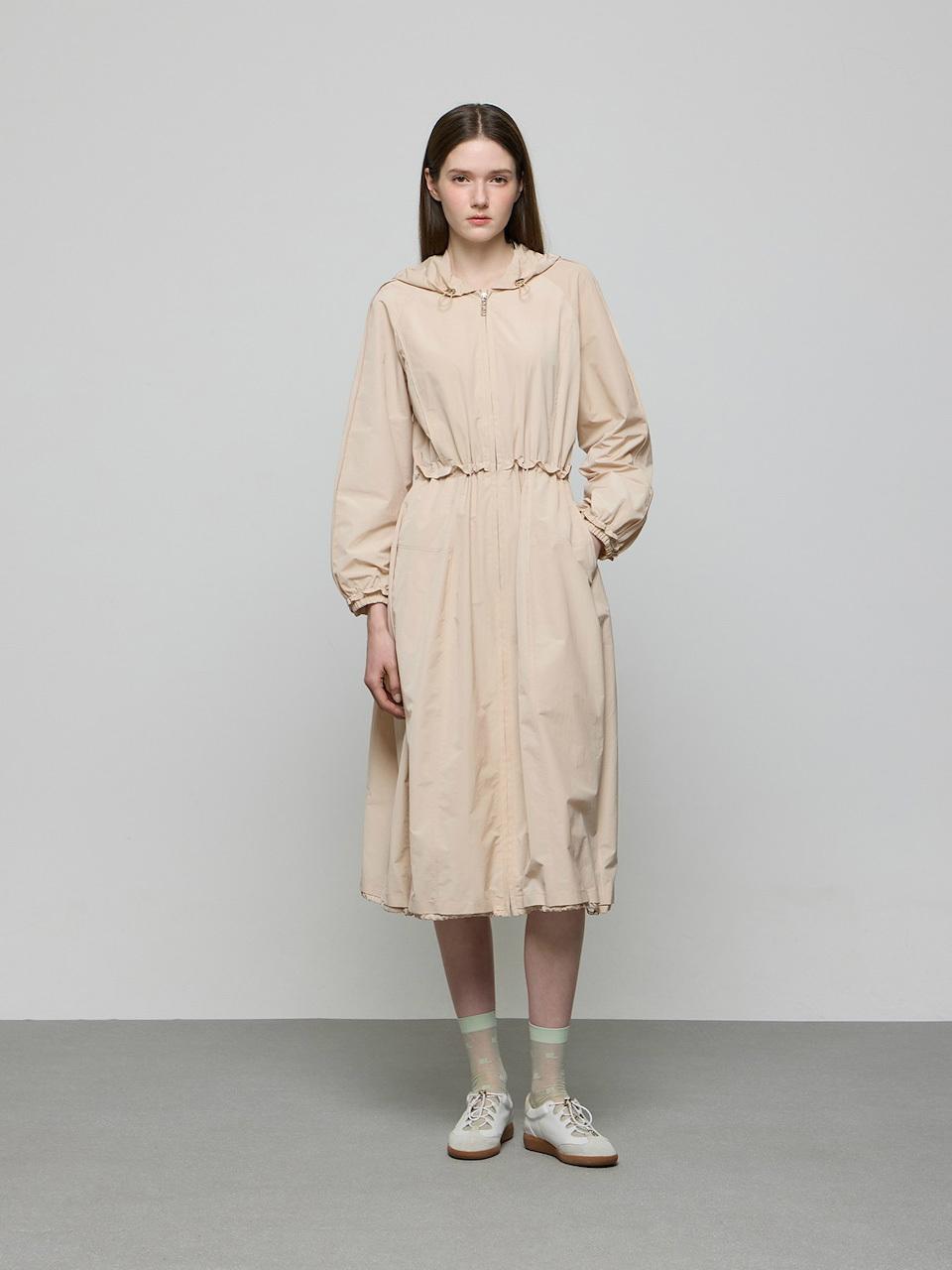 DEWL Hooded Zip-up Two-way Dress [BE] (D251MSE008)
