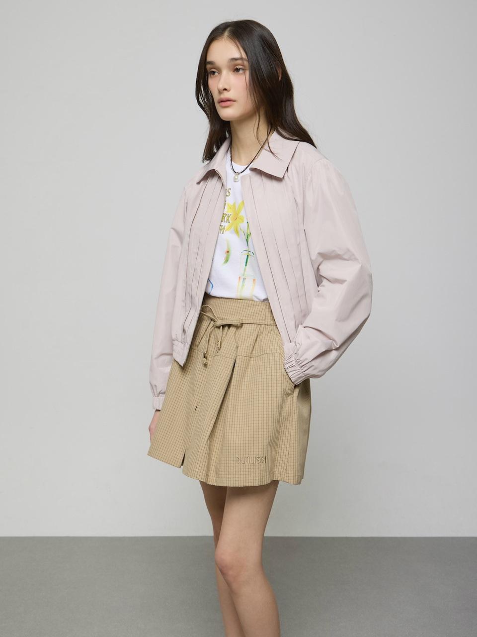 DEWL Pin-tuck Blouson Jumper Jacket [PK] (D252MSJ036)