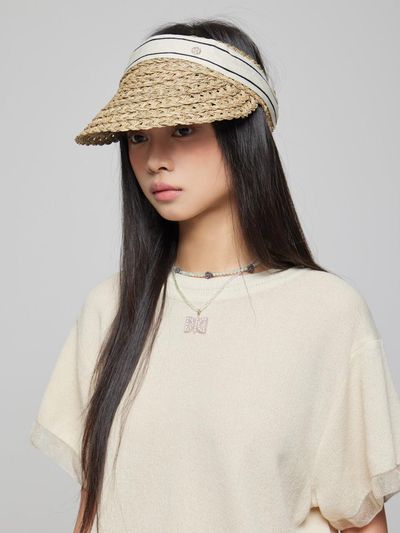 DEWL Raffia Sun Visor Hat [BE] (D252PHF002)