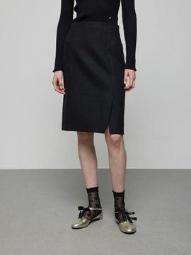 DEWL Scallop Line Skirt [BK] (D251MSD015)