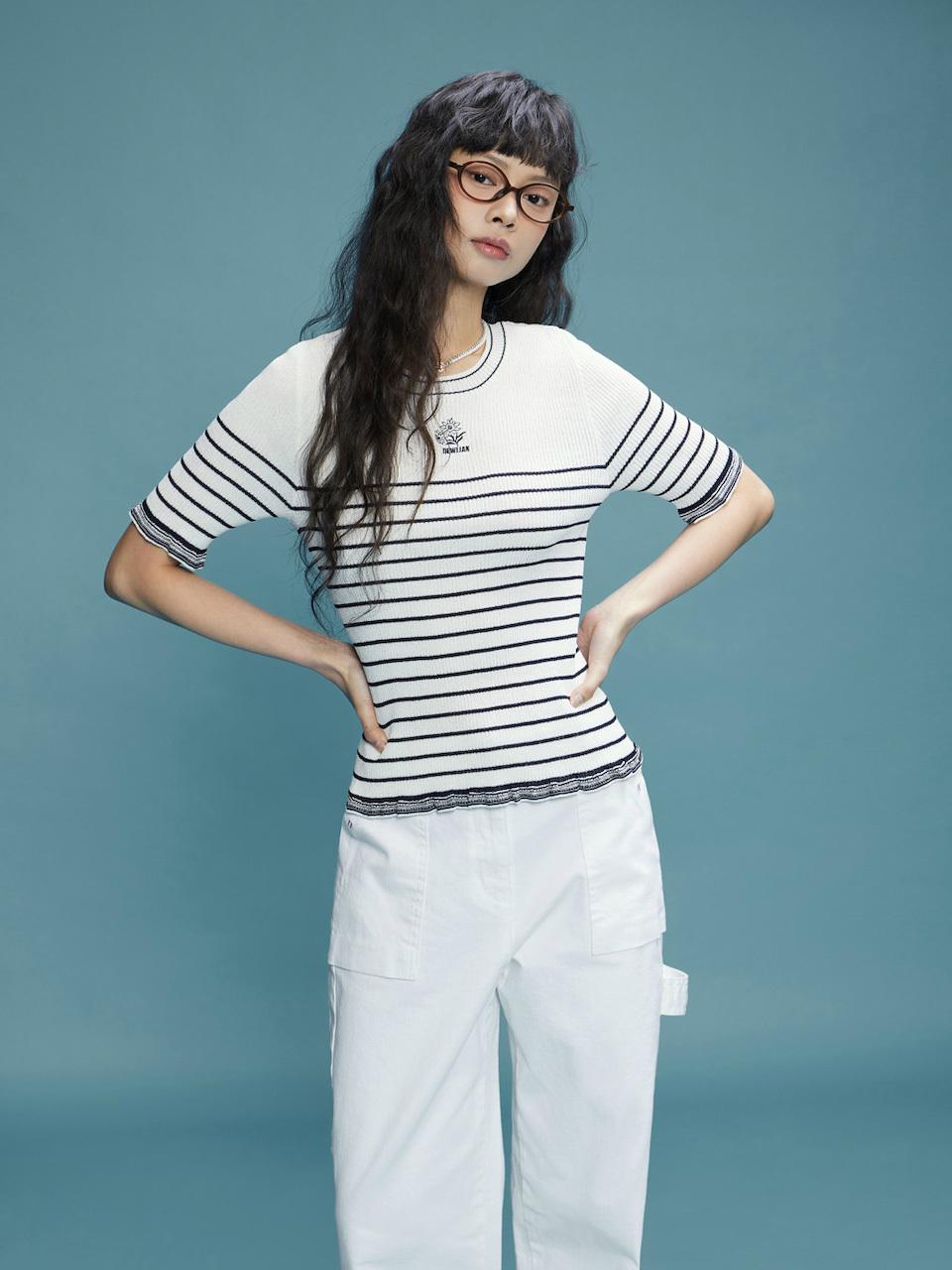 DEWL Summer Stripe Knit Pullover Sweater [NY] (D252KSK273)