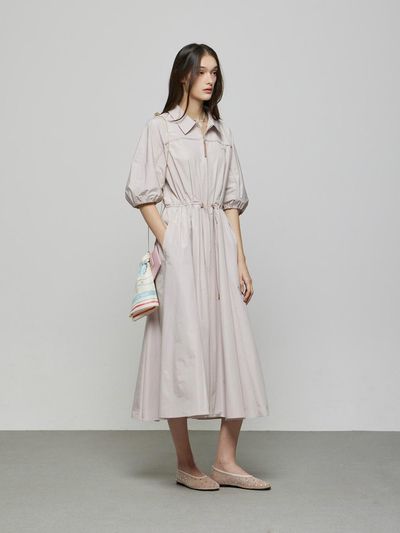 DEWL Two-way zip-up Maxi Dress [PK] (D252MSE232)