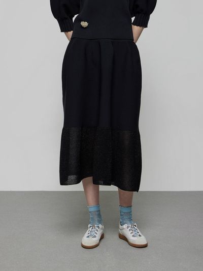 DEWL Volume Knit Skirt [BK] (D252KSD036)