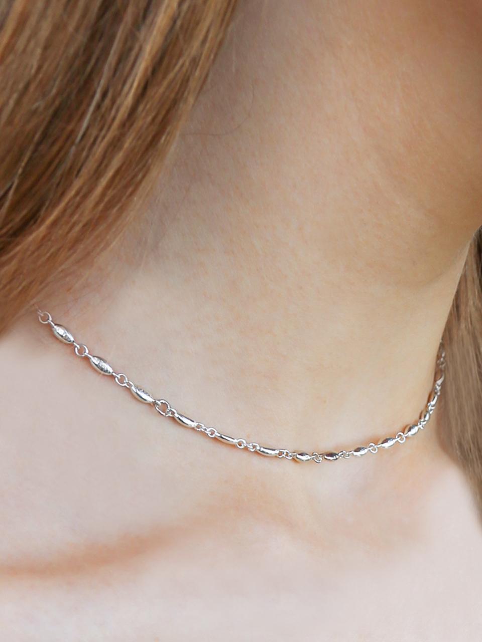 dfarbe 925 Silver Adjustable Chain Signature Symbol Choker Necklace