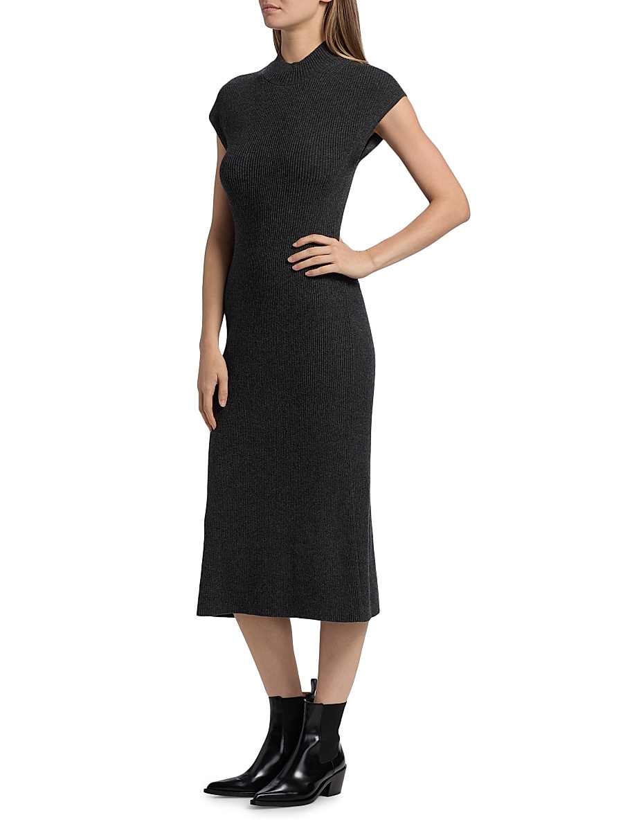 knit white mini dress David Koma DRAPED SLEEVE MINI KNIT DRESS White / L