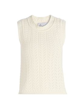 dh New York Women's Laura Open-Knit Cotton Tank
