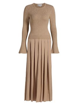 dh New York Women's Meryl Pleated Maxi Dress
