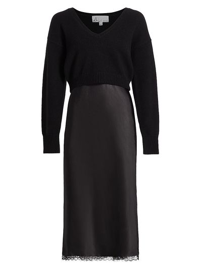 dh New York Women's Mis Pieced Layered Midi-Dress