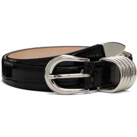 Déhanche Déhanche Black Hollyhock Croco Belt