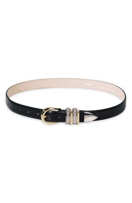 Déhanche Déhanche Hollyhock Crystal Leather Belt