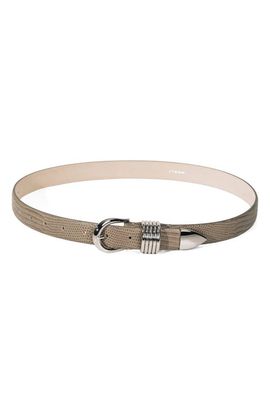 Déhanche Déhanche Hollyhock Lizard-Embossed Leather Belt