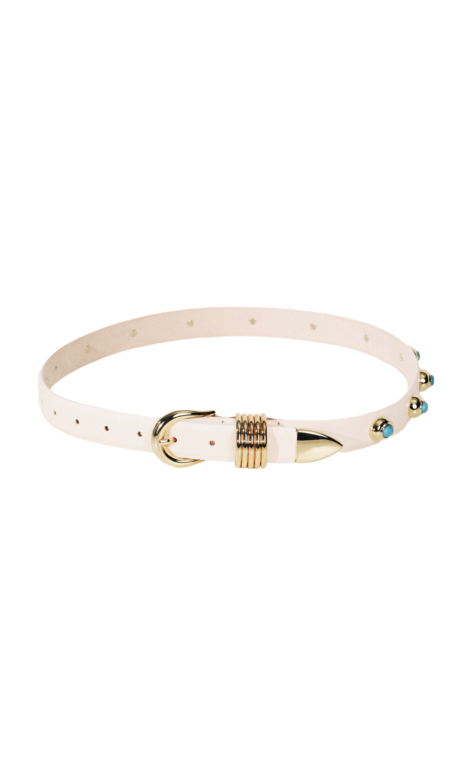 Déhanche Déhanche Hollyhock Turquoise Leather Belt