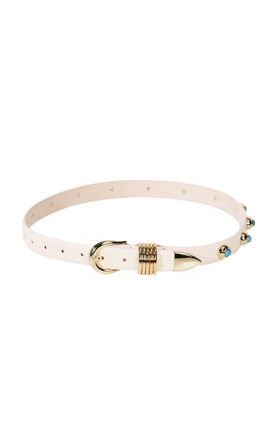 Déhanche Déhanche Hollyhock Turquoise Leather Belt