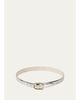 Déhanche Mija Mirror Croc-Embossed Leather Belt - 1