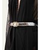 Déhanche Mija Mirror Croc-Embossed Leather Belt - 2