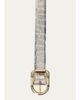 Déhanche Mija Mirror Croc-Embossed Leather Belt - 4