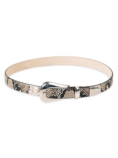 Déhanche Women's Colette Snake-Embossed Leather Belt