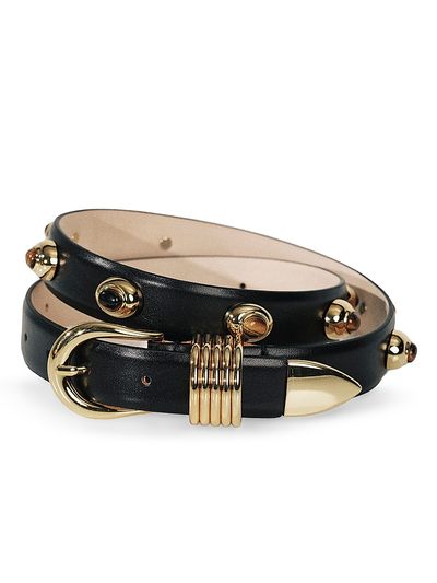 Déhanche Women's Hollyhock Embellished Leather Belt