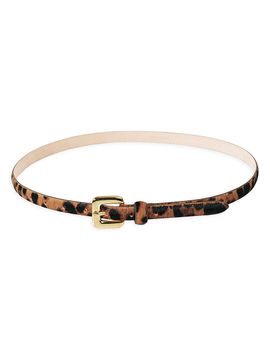 Déhanche Women's Mara Leopard Calf Hair Leather Belt