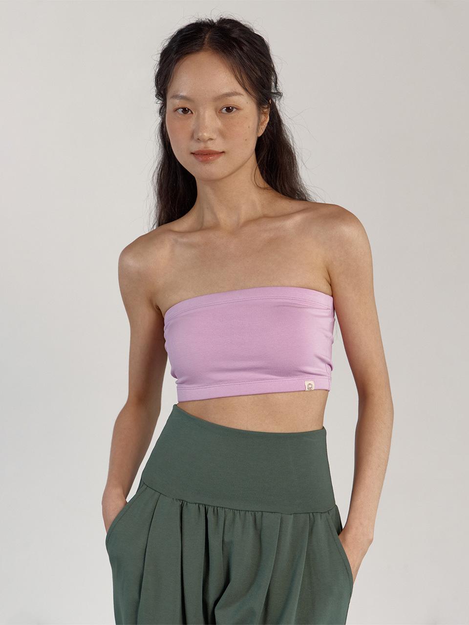 dhyani Namaste Short Tube Top Yoga [Pink]