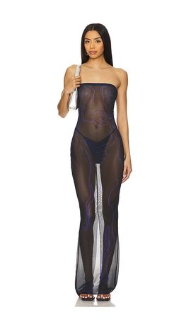 slim fit dress slacks SWAROVSKI Wetlook Gown – Di Petsa main image 0