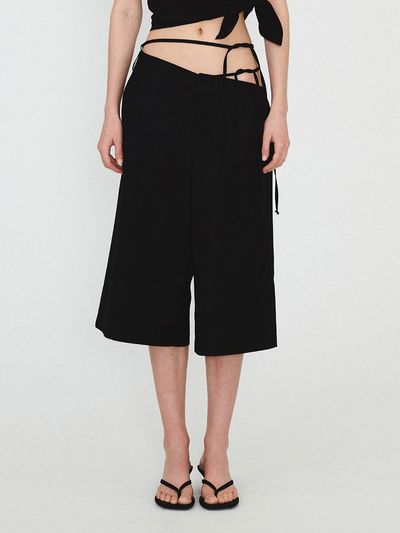 DIAGONAL Diagonal Waist Trousers_Black
