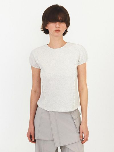 DIAGONAL Ruffle Raglan T-shirt