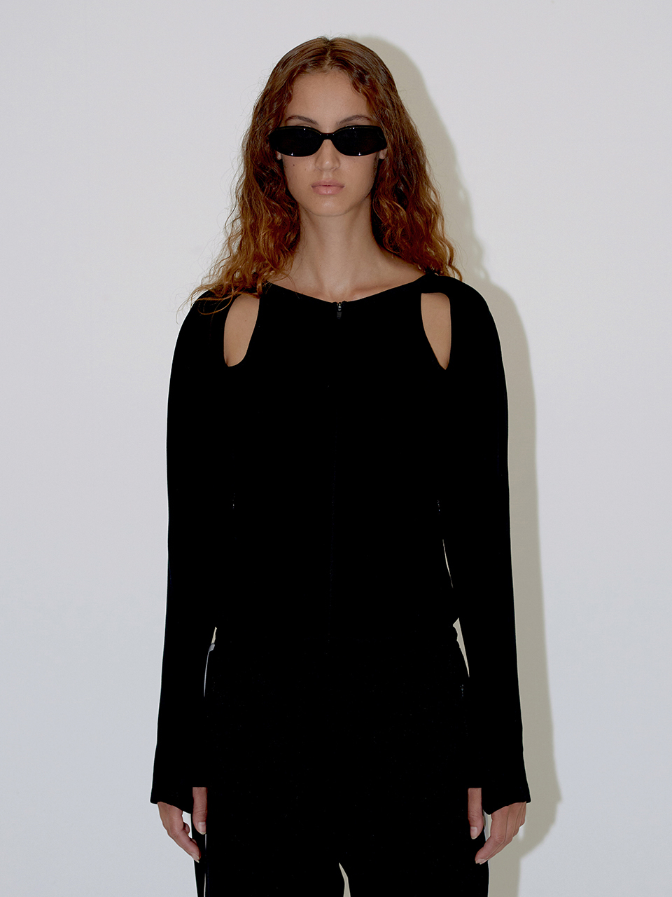 DIAGONAL Stretchy Slim Zip Up Jacket