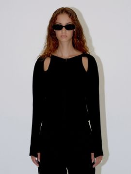 DIAGONAL Stretchy Slim Zip Up Jacket