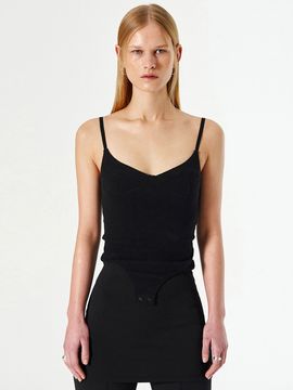 DIAGONAL Terry Bodysuit_Black