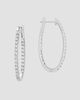 Diamonds at Saks Fifth Avenue Women's 14K White Gold & 1.96 TCW Lab-Grown Diamond Oval Hoop Earrings - 3