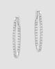 Diamonds at Saks Fifth Avenue Women's 14K White Gold & 1.96 TCW Lab-Grown Diamond Oval Hoop Earrings - 4