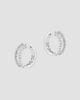 Diamonds at Saks Fifth Avenue Women's 14K White Gold & 1.99 TCW Lab-Grown Diamond Huggie Earrings - 3