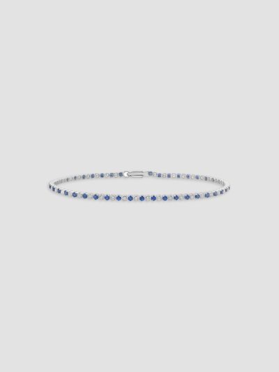 Diamonds at Saks Fifth Avenue Women's 18K White Gold, Diamond & Sapphire Bracelet