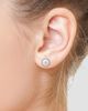 Diamonds with Pearl Women's 18K White Gold, Freshwater Pearl & 0.96 TCW Diamond Halo Stud Earrings - 2
