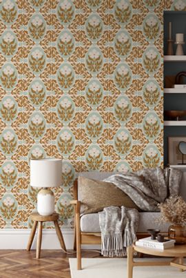 Diana Pereira Studio Damask Cheer Floral Wallpaper
