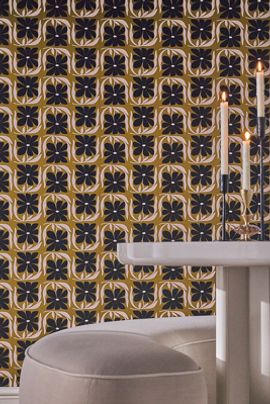 Diana Pereira Studio Floral Chic Geometric Wallpaper