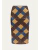 Diane von Furstenberg Bianca Sequin Mesh Midi Pencil Skirt - 1