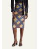 Diane von Furstenberg Bianca Sequin Mesh Midi Pencil Skirt - 2