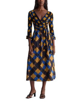 Diane Von Furstenberg Diane von Furstenberg Ballerina Wrap V Neck Dress