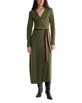 Diane Von Furstenberg Diane von Furstenberg Bellina Wool Cashmere Wrap Sweater Dress