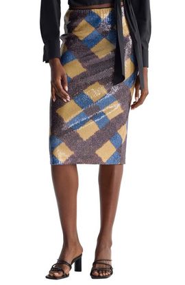 Diane von Furstenberg Diane von Furstenberg Bianca Sequin Midi Skirt
