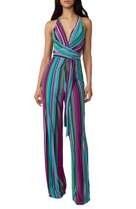 Diane von Furstenberg Diane von Furstenberg Daphne Stripe Racerback Jumpsuit
