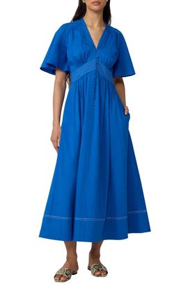 Diane von Furstenberg Diane von Furstenberg Dawn Stretch Cotton Poplin Midi Dress