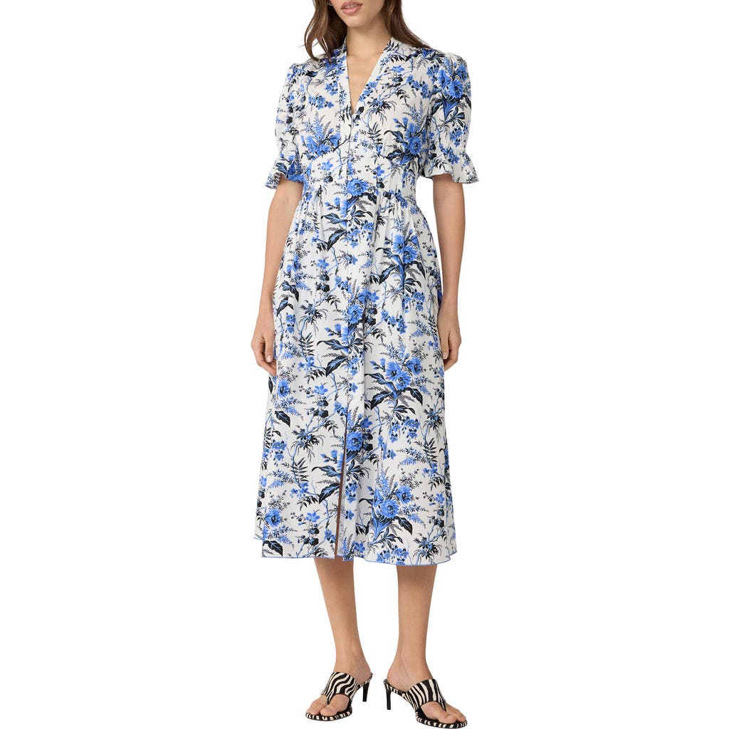 Diane von Furstenberg Diane von Furstenberg Erica Floral Button-Up Midi Dress