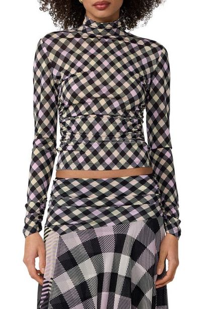 Diane von Furstenberg Diane von Furstenberg Logan Diamond Pattern Turtleneck